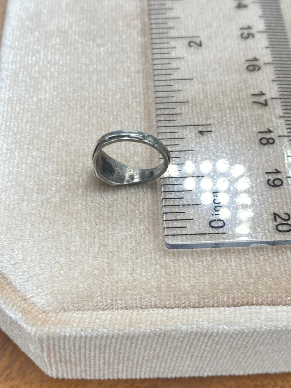 Fred Harvey Era Infant No mark Old Sterling Silver Vintage Square Southwest Ring